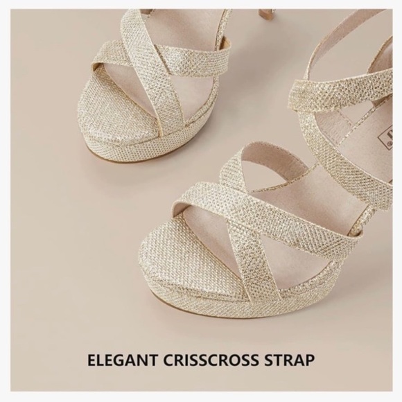 IDIFU Women's Dress Platform High Heels Strappy Heeled Sandals Open Toe NIB 9 - Picture 6 of 9